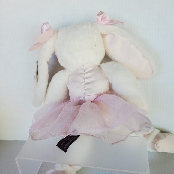 The Bearington Collection Lil' Bunny Tutu Pink Ballerina Plush Bunny Rabbit 15" - Picture 8 of 10
